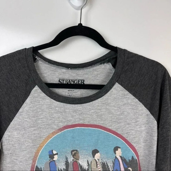Stranger Things 3/4 Sleeve Baseball Graphic T-Shirt Women's Size Medium - Picture 5 of 7